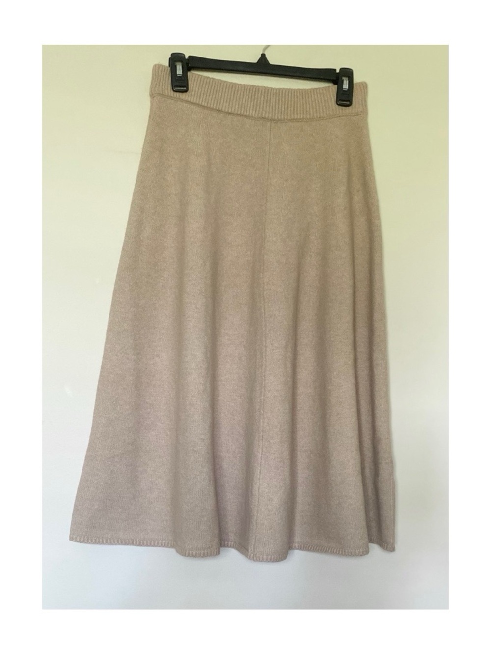 Wayf Kayla Taupe Knit A-Line Skirt - Sz Small